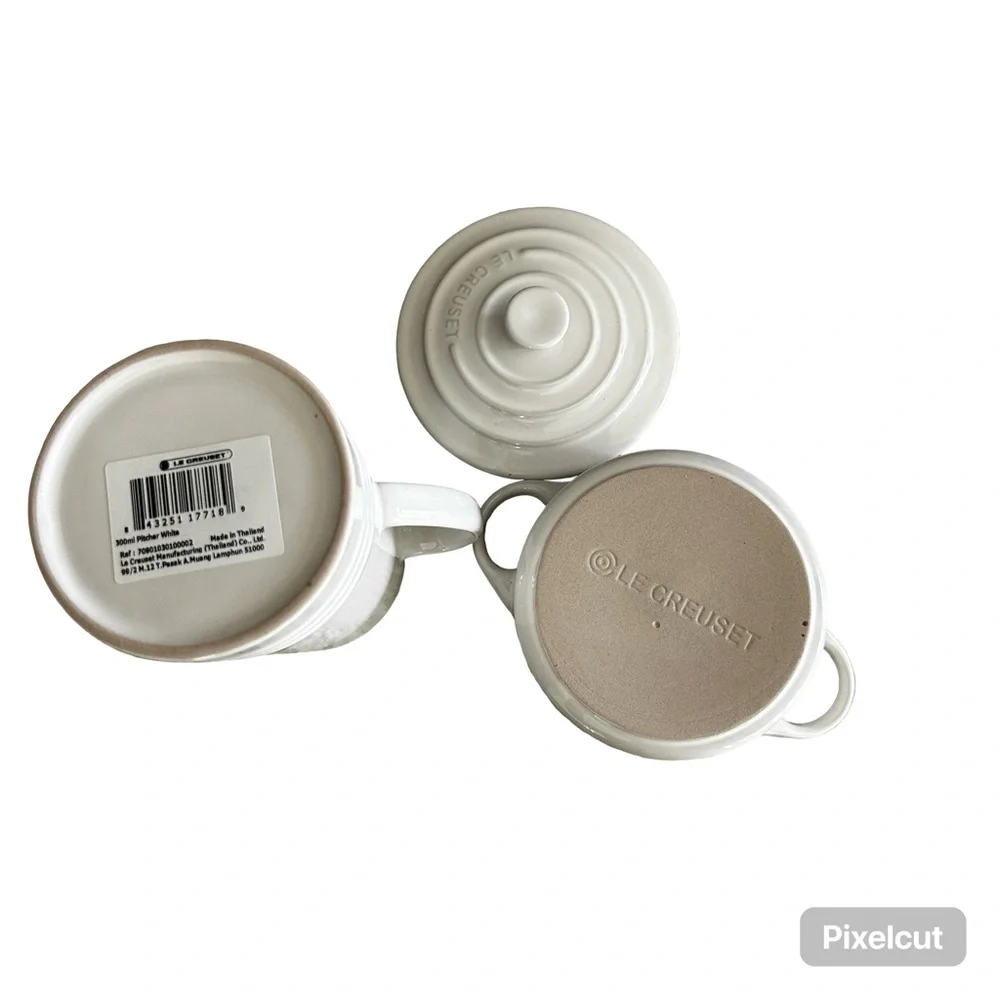Le Creuset Pitcher and Mini Cocotte White
